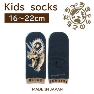 日本製　靴下【1P】キッズソックス【トリケラトプス】