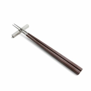 クチポール（Cutipol）KUBE　ブラウン/シルバー　箸+箸置きセット