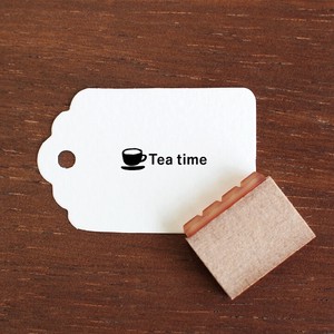 【手帳スタンプ】Teatime バーチカルサイズ（b-334）スタンプマルシェ 日本製 はんこ