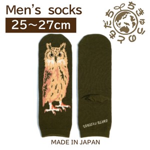 日本製　靴下【1P】メンズソックス【ベンガルワシミミズク】