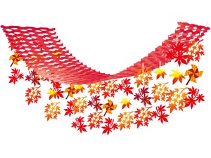 【日本製】風車紅葉プリーツハンガー　秋飾り【店舗装飾】2023秋冬新作