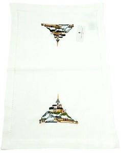 フランス直輸入　ドイリー花瓶敷き、物置き敷き　Mont saint Michel モンサンミシェル