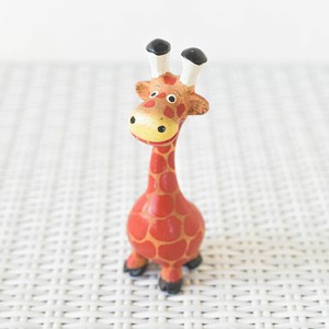 Animal Ornament Wooden Kirin Giraffe