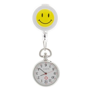 リール式 スマイリーナースウォッチ 懐中時計 看護士 医療 時計 アナログ