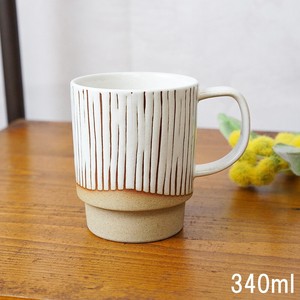 Mug White Arita ware Stripe