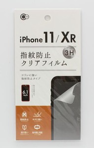 iPhoneXR　指紋防止クリア保護フィルム【まとめ買い12点】
