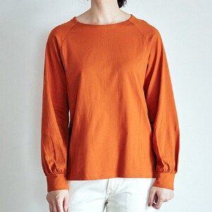 T-shirt Raglan Sleeve Orange Organic Cotton