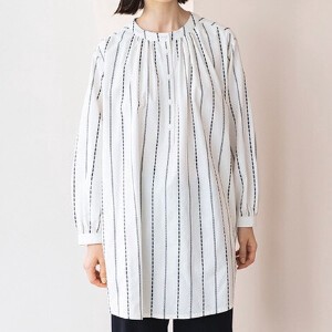 Button Shirt/Blouse Band-Collar Shirt Pullover Cotton
