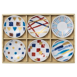 小餐盘 礼盒/礼品套装 豆皿/小碟子 6张每组 碟子套装 日本制造