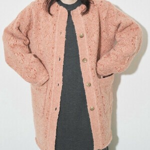 Coat Knit Coat Crew Neck