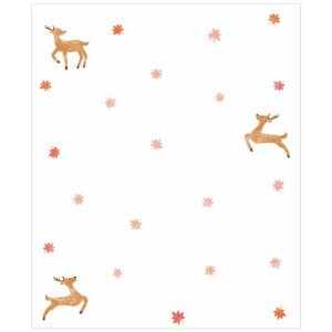懐紙　Kaishi de saison　紅葉に鹿（もみじにしか）