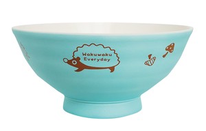 Rice Bowl Hedgehog M Water-Repellent Finish Kids Made in Japan