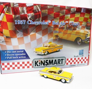 シボレーベルエアタクシーのプルバックカー！KINSMART【PULL BACK CAR 1:40 1967CHEVROLET Bel Air Taxi】