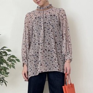 Button Shirt/Blouse Flower Print Colorful