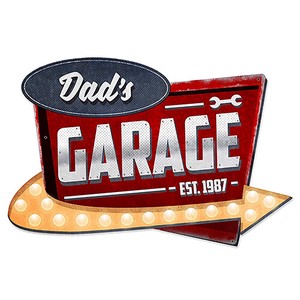 【スティールサイン】【カー ＆ ガレージ】Dad's Garage PT-PS-898