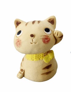 摆饰 招福摆件 婴儿 猫 黄色