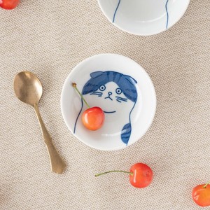 美浓烧 小钵碗 SHICHITA 日式餐具 猫 9cm 日本制造