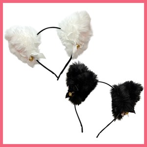 ねこ耳 リボン 鈴 カチューシャ 小 ねこ 猫 ネコ ハロウィン ヘアアクセサリー レディース