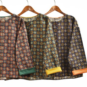 Button-Up Shirt/Blouse Geometric Pattern Made in Japan