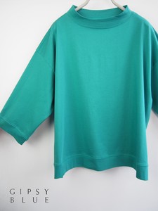 T-shirt Plainstitch Pullover Mock Neck Cotton