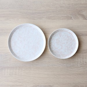 反りプレート ピンクマットホワイト 20cm 16cm 取り皿 [日本製/有田焼/皿]