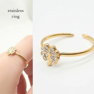 Material Stainless Steel Clover Rings 17mm 1-pcs
