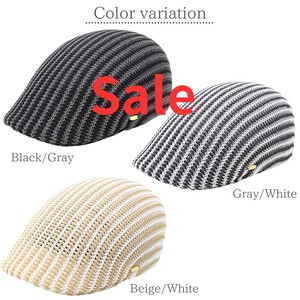 【Sale セール　特価】春夏　帽子　ストライプサーモハンチング 　大きい帽子　ビッグサイズ　XL