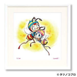 【額付きｼﾞｸﾚｰ版画】吉田すずか「ハッチとアーヤ」