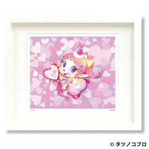 【額付きｼﾞｸﾚｰ版画】吉田すずか「アクビのハート魔法」