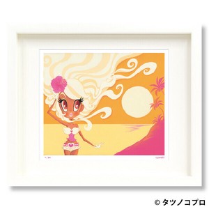 【額付きｼﾞｸﾚｰ版画】吉田すずか「夏よ、終わらないで」