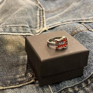 Stainless-Steel-Based Ring Red Rings