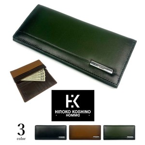 全3色 HIROKO KOSHINO（ヒロコ コシノ）シープレザー グラデーション スリム2つ折り 長財布（hh-aa011）