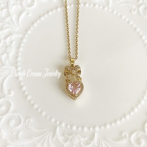Gold Chain Necklace Pink
