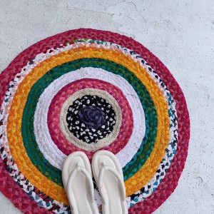 地毯 圆形 彩虹 80 x 80cm