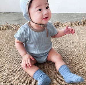 韓国スタイルロンパース ボンネット付き ベビー　新生児　キッズ　子供服