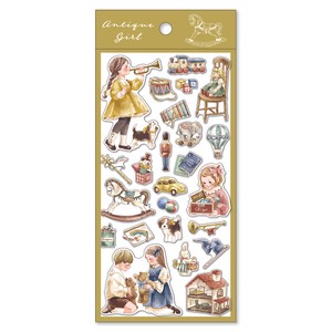 Stickers Antique Girl Sticker Play Time