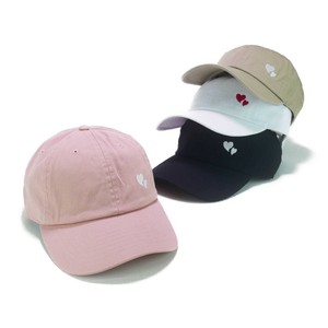 【年間品】SHF−ハート刺繍ツイルローキャップ　ヤング帽子