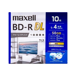 マクセル録画用BD-R DL [10枚 /50GB /インクジェットプリンター対応]BRV50WPG.10S