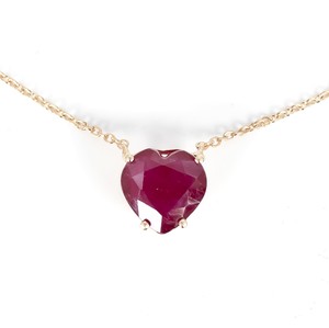 Ruby Silver Chain Necklace