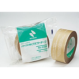 【ニチバン】 リサイクル可能クラフトテープ No.3185（50mm×50m)