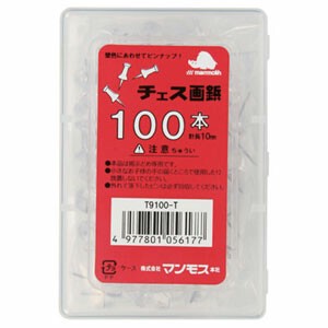 マンモス チェス画鋲 100本入 T9100-T 透明