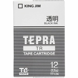 【キングジム】「テプラ」12mm幅TRテープカートリッジ 透明ラベル  TT12K