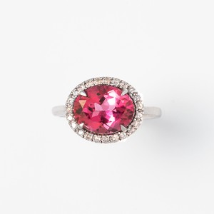 Silver-Based Topaz/Citrine Ring Pink