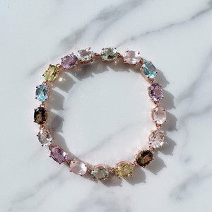 Silver Bracelet Opal/Tourmaline bracelet amulet