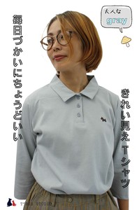 【LL】日本製　衿付きカットソーで上品＆リラックスな秋を楽しもう!　636403