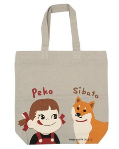 【しばたさん】ペコトシバタファスナー付A4トート　『犬』