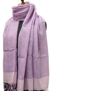 Stole Made in India Spring/Summer Check Ladies' Stole