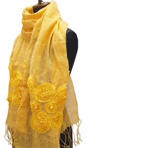 Stole Pearl Natural Fibers Spring/Summer Ladies' Stole