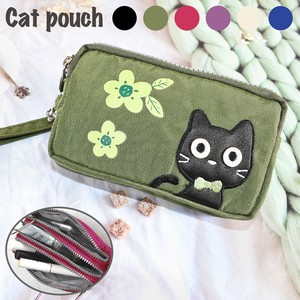 Pouch Cat Japanese Pattern Ladies