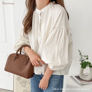 Button-Up Shirt/Blouse Puff Sleeve